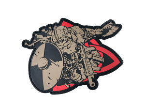 3D PVC TACTICAL VIKING Patch - Coyote / Red