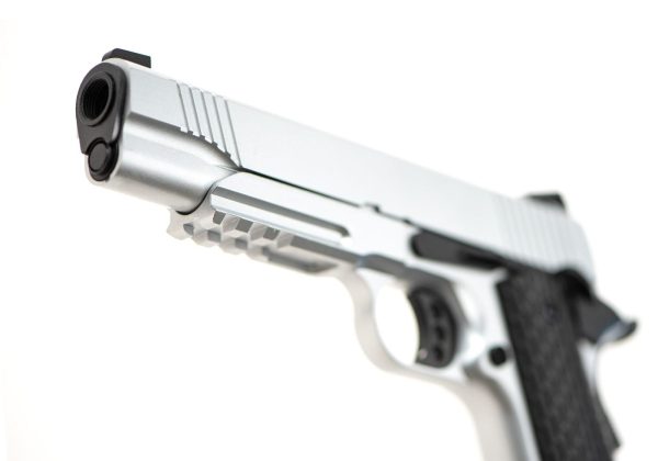 Army Armament M1911 Tactical Full Metal GBB Silver
