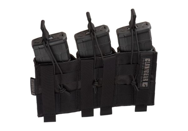 Clawgear 5.56mm Open Triple Mag Pouch Core Black Clawgear 5.56mm Open Triple Mag Pouch Core Black