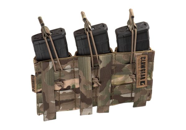 Clawgear 5.56mm Open Triple Mag Pouch Core Multicam