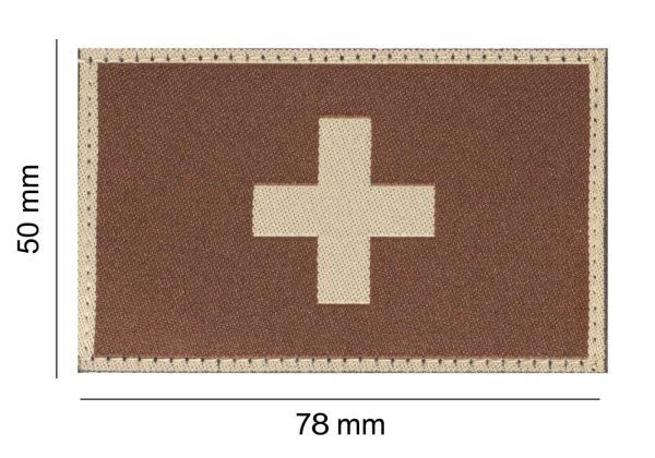 Clawgear Switzerland Flag Patch Desert