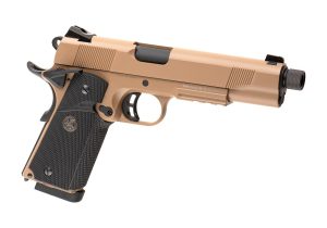 KJ Works M1911 MEU TBC Full Metal Co2 Tan KJ Works M1911 MEU TBC Full Metal Co2 Tan
