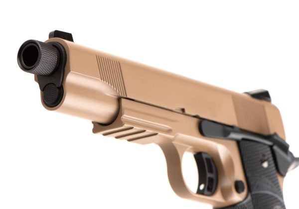KJ Works M1911 MEU TBC Full Metal Co2 Tan