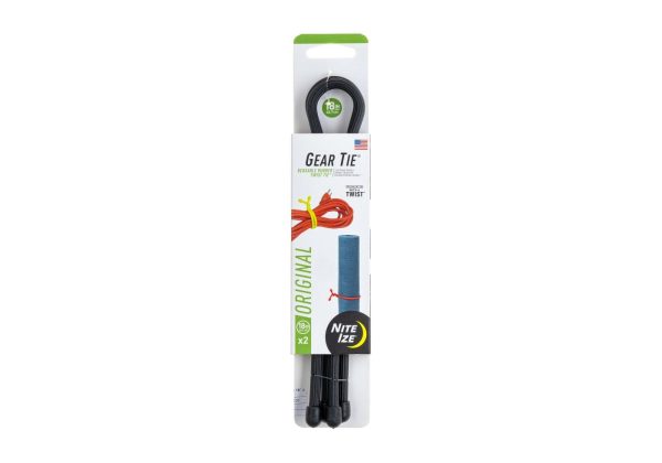 Nite Ize Gear Tie Original Reusable Rubber Twist Tie 18" 2-Pack