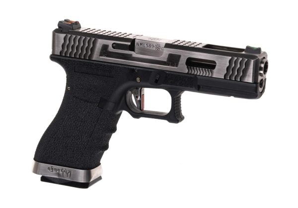 WE G-Force 17 SV Silver Barrel Metal Version GBB Black