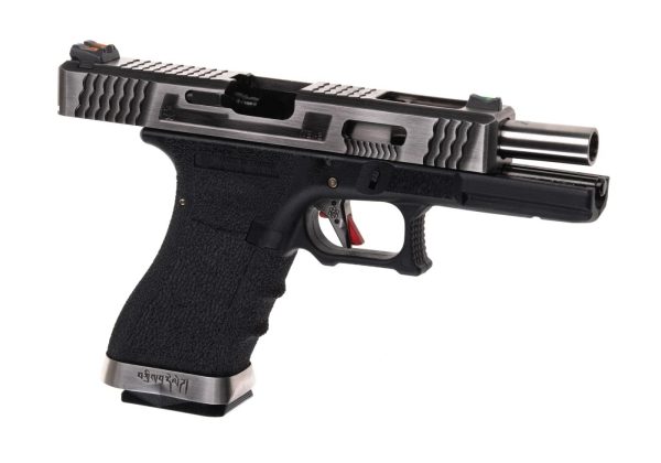 WE G-Force 17 SV Silver Barrel Metal Version GBB Black