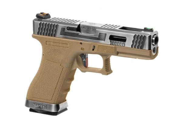 WE G-Force 17 SV Silver Barrel Metal Version GBB Desert