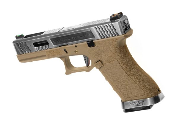 WE G-Force 17 SV Silver Barrel Metal Version GBB Desert