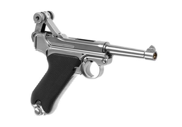WE P08 Full Metal GBB Silver